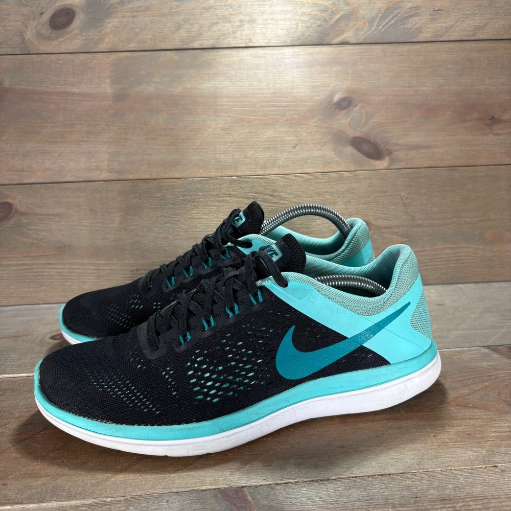 Nike Flex 2016 Run Womens size 10 shoes Black Mesh Lace Up running sneakers